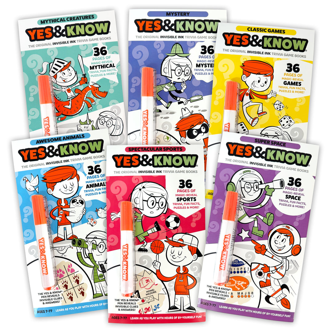 The Original Yes and Know Invisible Ink Trivia Game Books