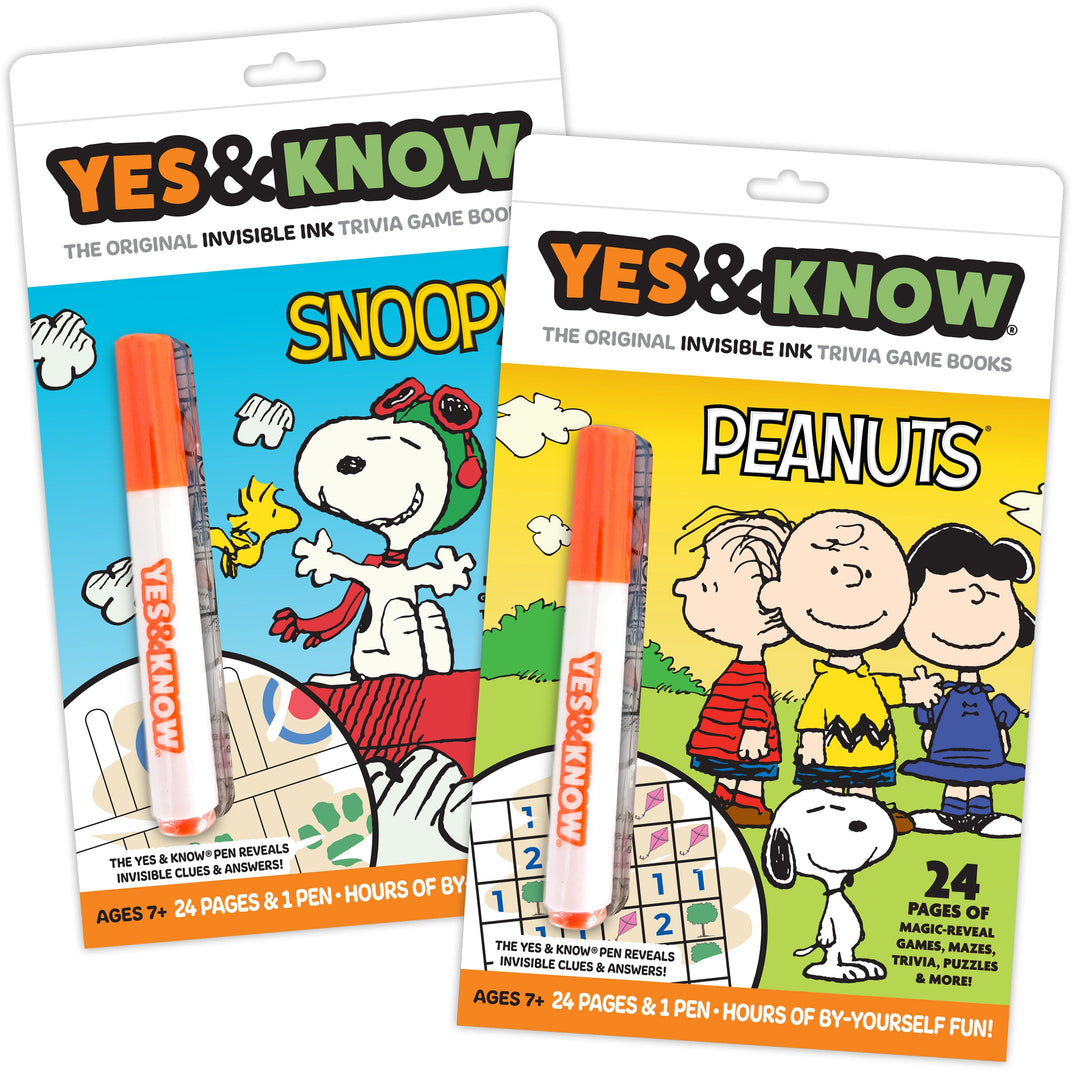 The Original Yes & Know® Invisible Ink Trivia Game Books: Peanuts
