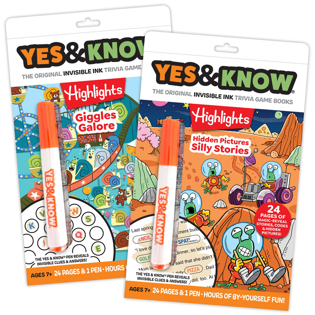 The Original Yes & Know® Invisible Ink Trivia Game Books: Highlights for Kids