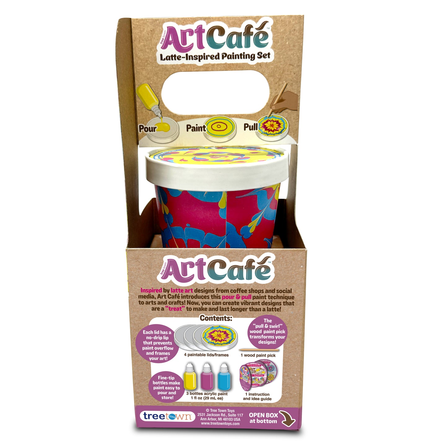 Art Café Latte-Inspired Painting Set - Cheery Colors