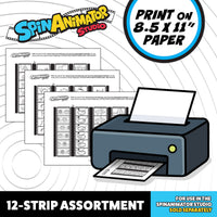 SpinAnimator Studio Fun Foodies Printable Refill Strips