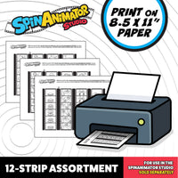 SpinAnimator Studio Sea Life Printable Refill Strips