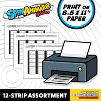 SpinAnimator Studio Learn-to-Draw Printable Refill Strips